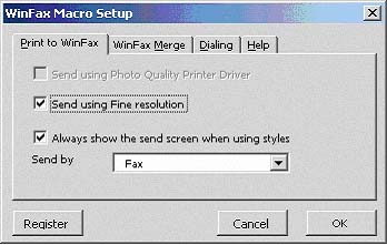 Now you send faxes directly from Microsoft Word XP/2002 or Word 2000. You can also send mail merge faxes using Word XP/2000. You get a fax icon on your toolbar and menu for one-click faxing.